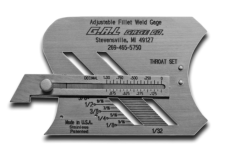 G.A.L. Gage, Cat #3, Adjustable Fillet Weld Gauge 